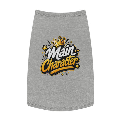 Main Character Pet Tank Top – Cute Crown Graphic Dog & Cat Tee