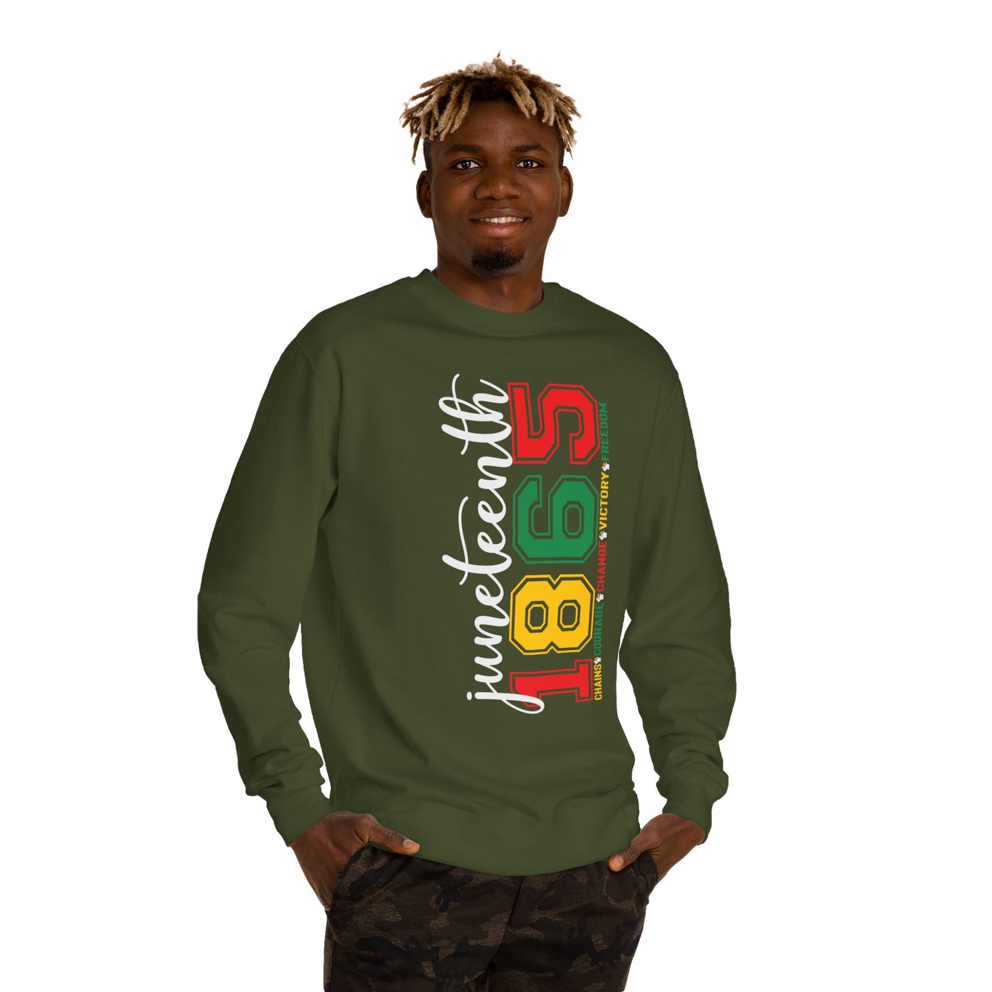 Juneteenth 1865 Crewneck Sweatshirt – Black Liberation Pride Graphic