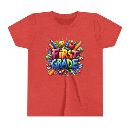 First Grade Kids Tee — Colorful Back-to-School Shirt for Boys & Girls