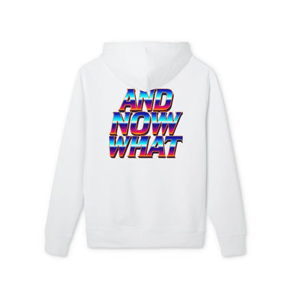 And Now What Hoodie — Retro Gradient Text Pullover