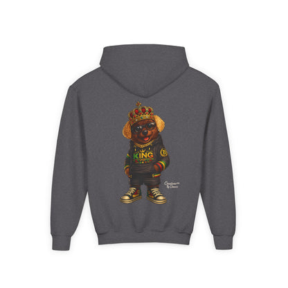 Youth Hoodie – 'King' Bear Streetwear Pullover