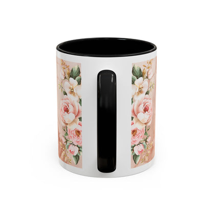 Mother's Heart Floral Accent Coffee Mug – “A Mother's Heart…Where Love Speaks the Loudest” (11/15oz)