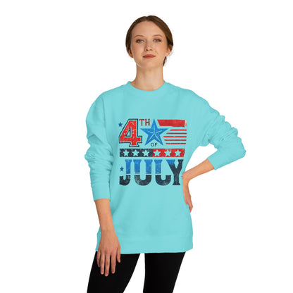 4th of July Crewneck Sweatshirt – Patriotic American Flag Design