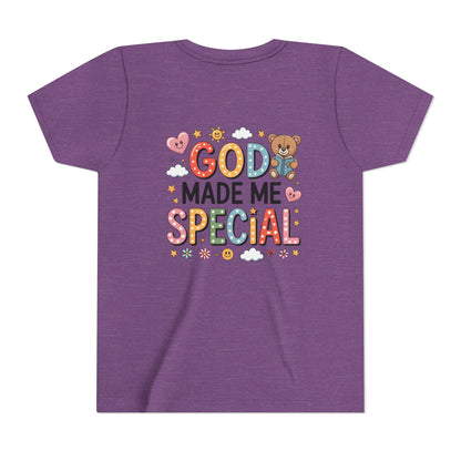 Youth Tee — "God Made Me Special" Cute Christian Kids T-Shirt