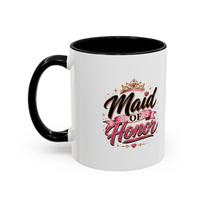 Maid of Honor Accent Coffee Mug — Bridal Party Gift (11/15oz)