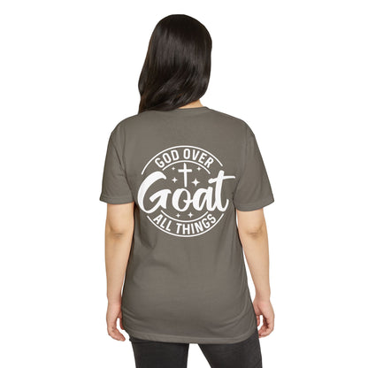 God Over Goat T-Shirt — Christian Faith Tee ("God Over Goat All Things")