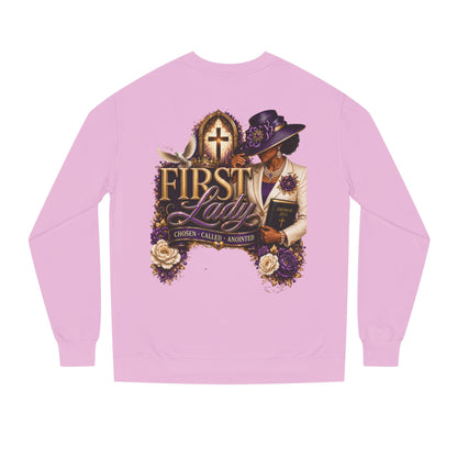 First Lady Church Sweatshirt – Christian Women’s Faith Graphic Crewneck