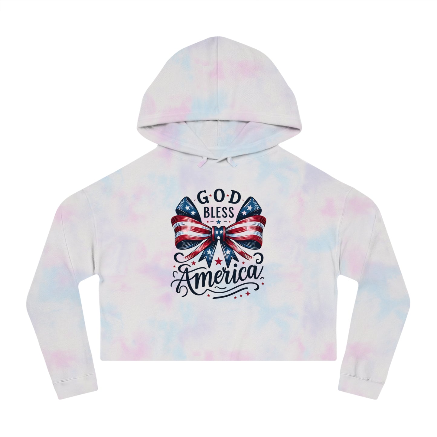 God Bless America Cropped Hoodie
