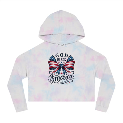 God Bless America Cropped Hoodie