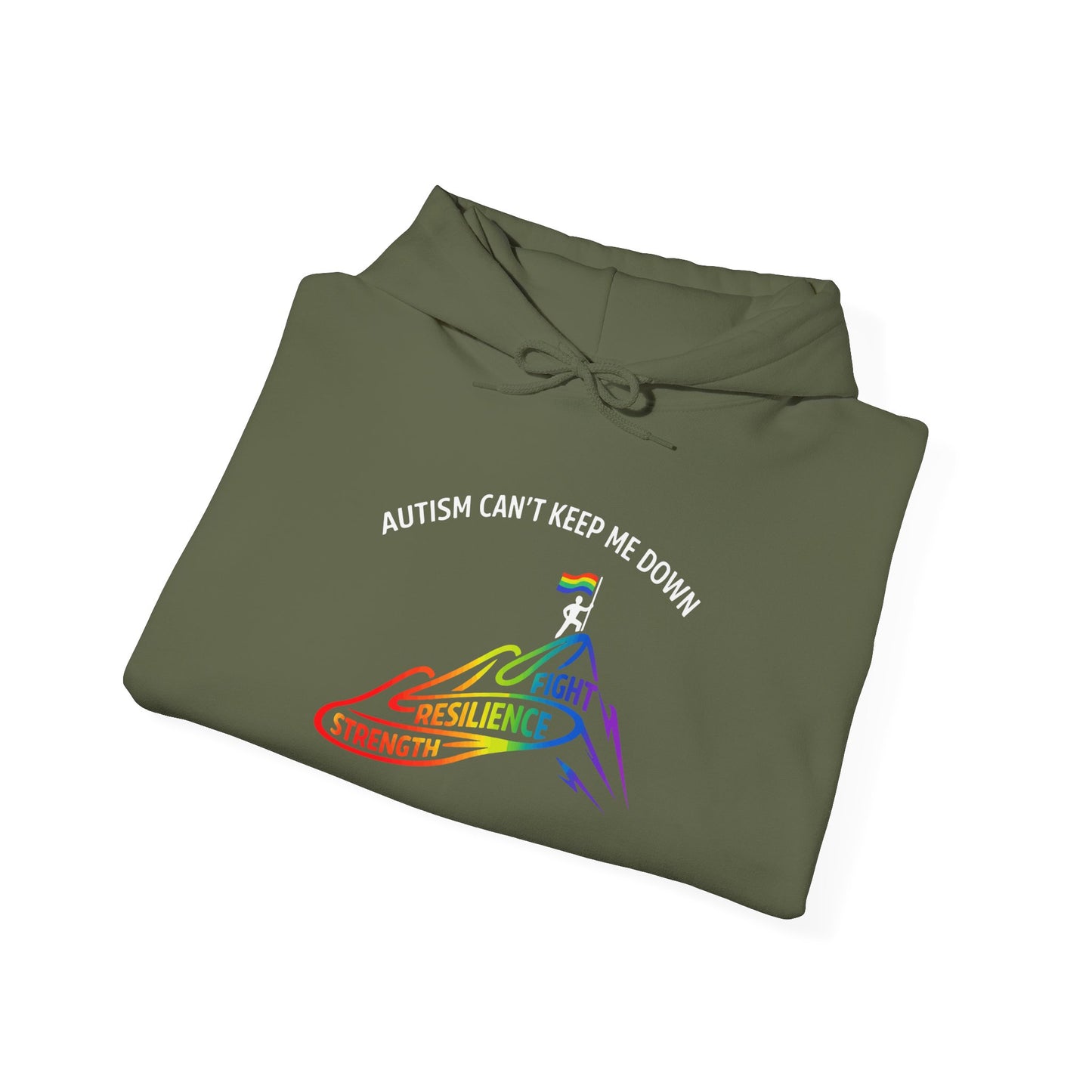 Autism Can't Keep Me Down Fight Resilience Strength Hoodie