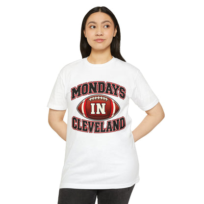 Mondays in Cleveland Football T-Shirt