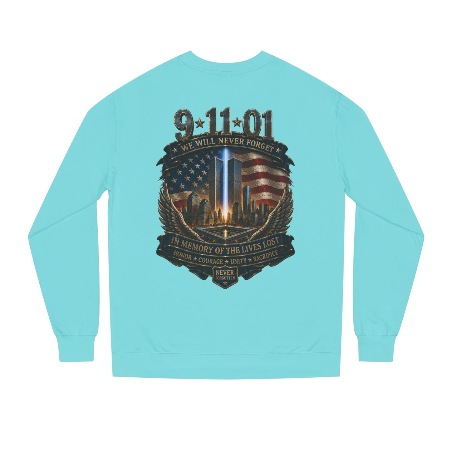 9/11 Never Forget Memorial Sweatshirt – In Memory of the Lives Lost