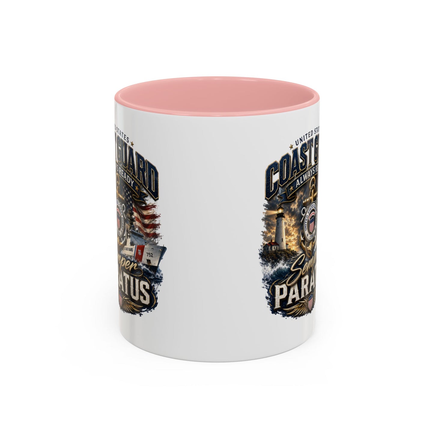 Coast Guard Semper Paratus Accent Coffee Mug – Patriotic Military Gift (11/15oz)