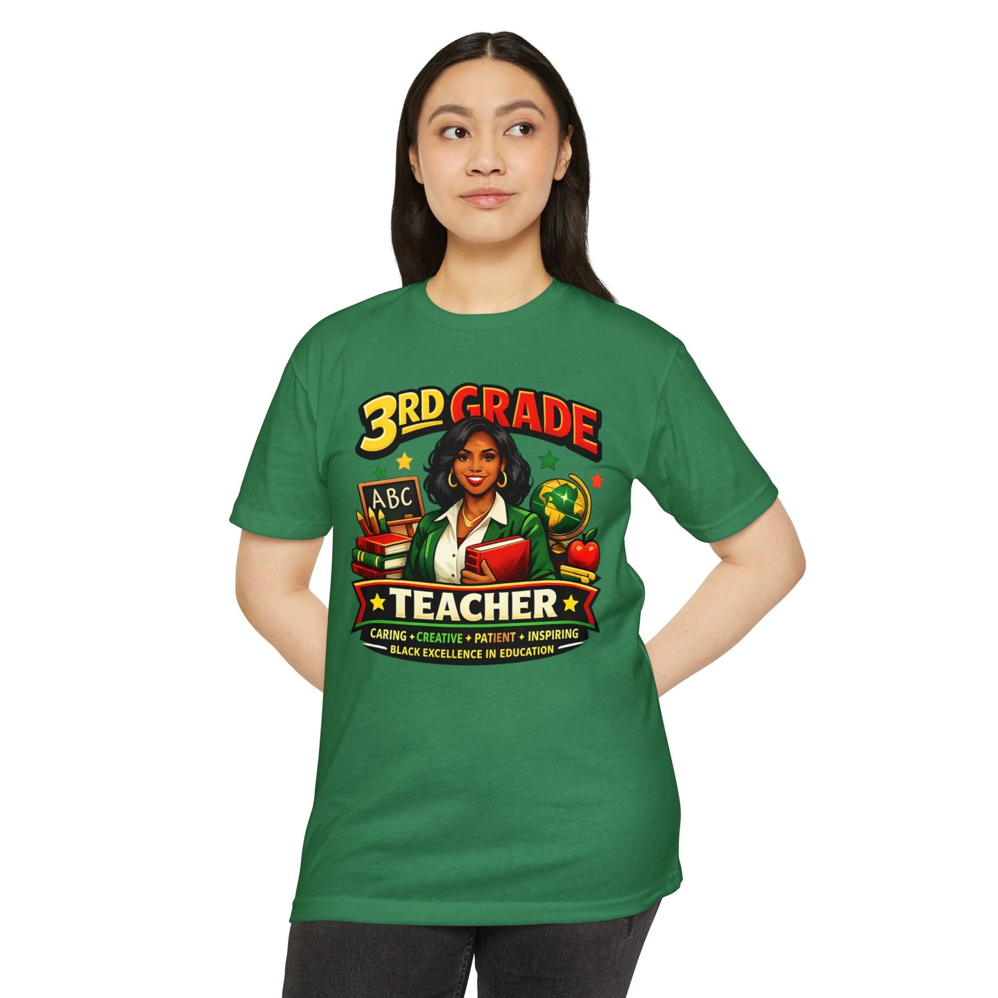 3rd Grade Teacher T‑Shirt – Black Excellence in Education Design