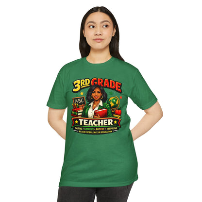 3rd Grade Teacher T‑Shirt – Black Excellence in Education Design