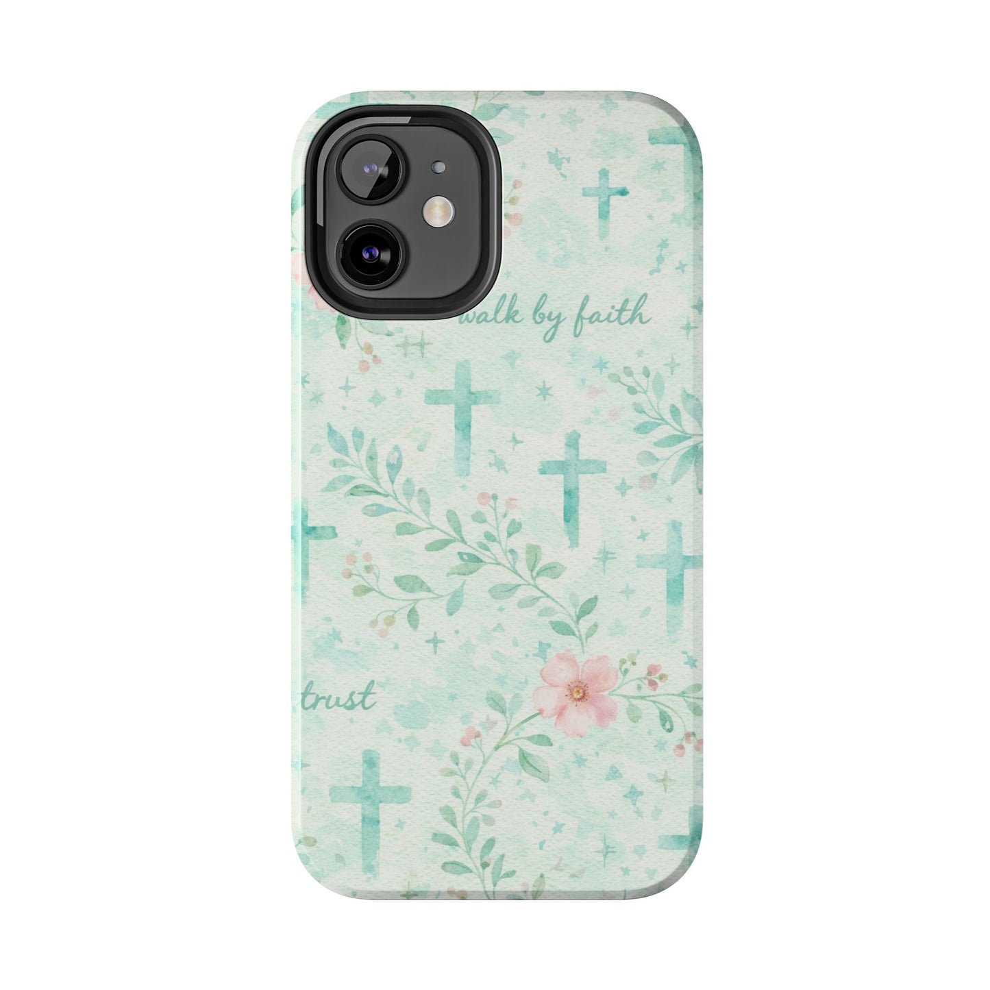 Walk By Faith Phone Case | Christian floral iPhone Case