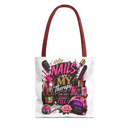 Nails Are My Therapy Tote Bag — Nail Tech Cosmetic Makeup Salon Gift