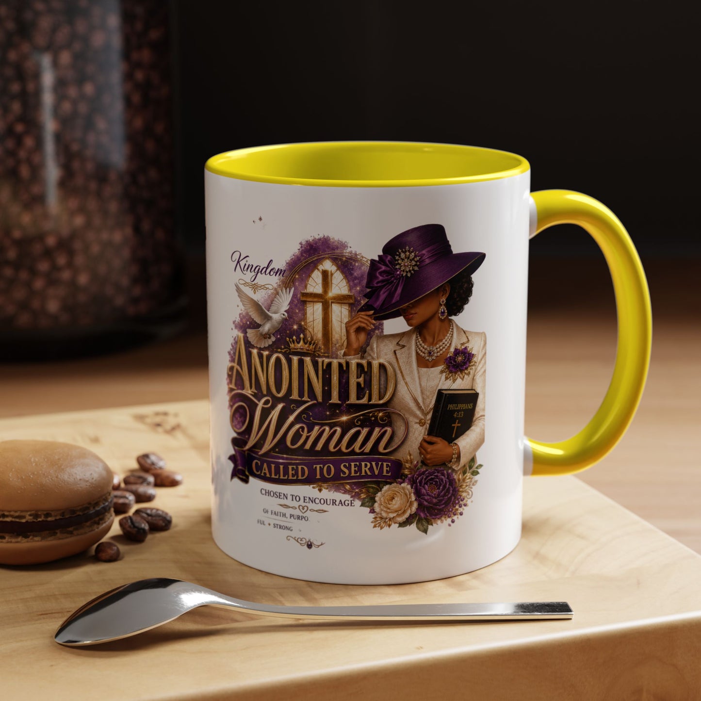 Anointed Woman Coffee Mug — Faithful, Called to Serve Accent Mug (11/15oz)