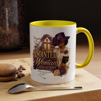 Anointed Woman Coffee Mug — Faithful, Called to Serve Accent Mug (11/15oz)