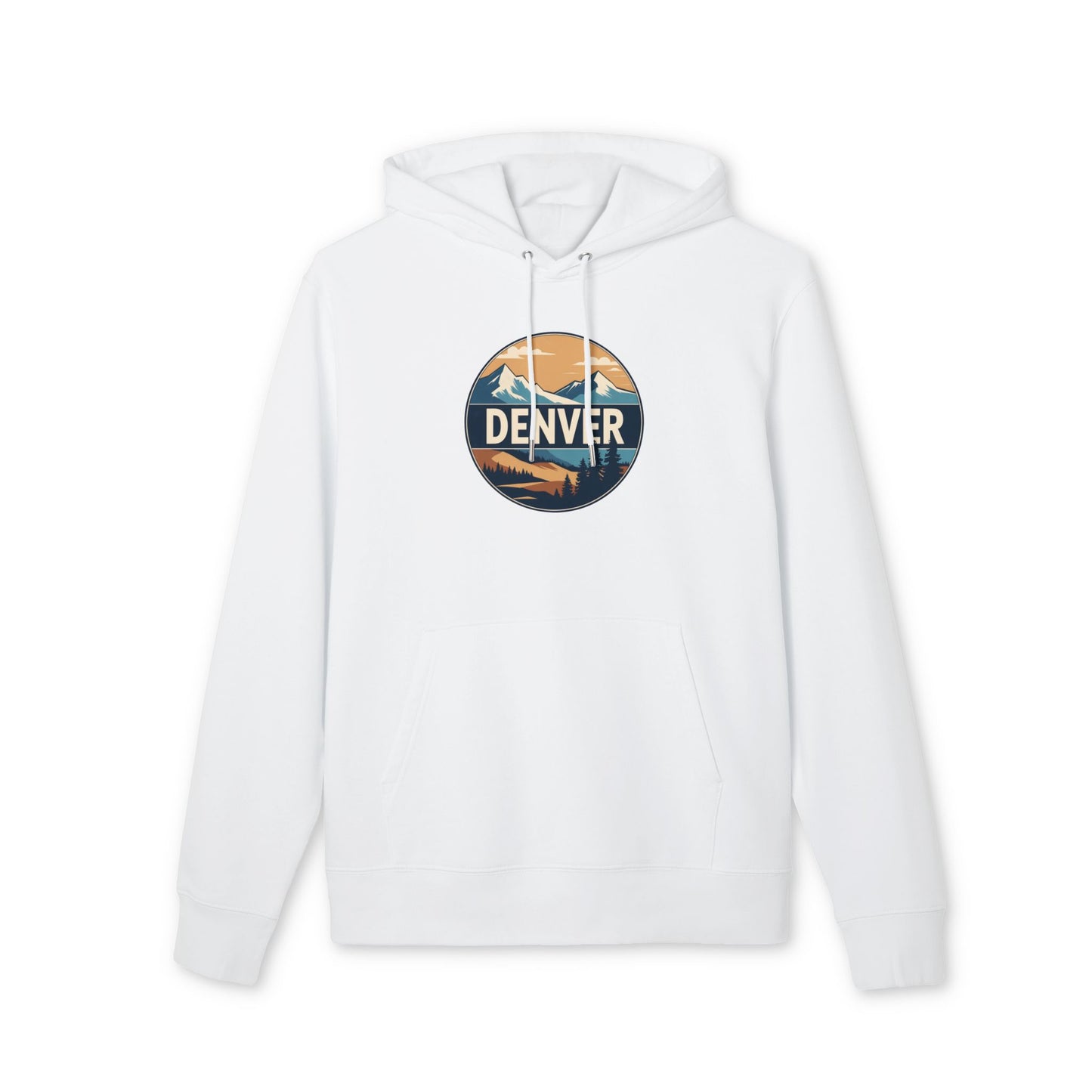 Denver Mountains Hoodie — Retro Outdoor Graphic