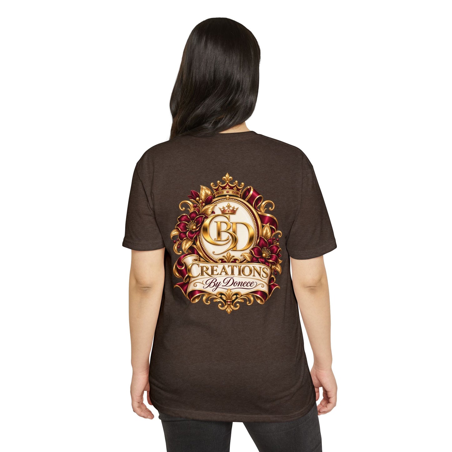 T-Shirt — 'Creations By Denece' Ornate Crest Graphic Tee