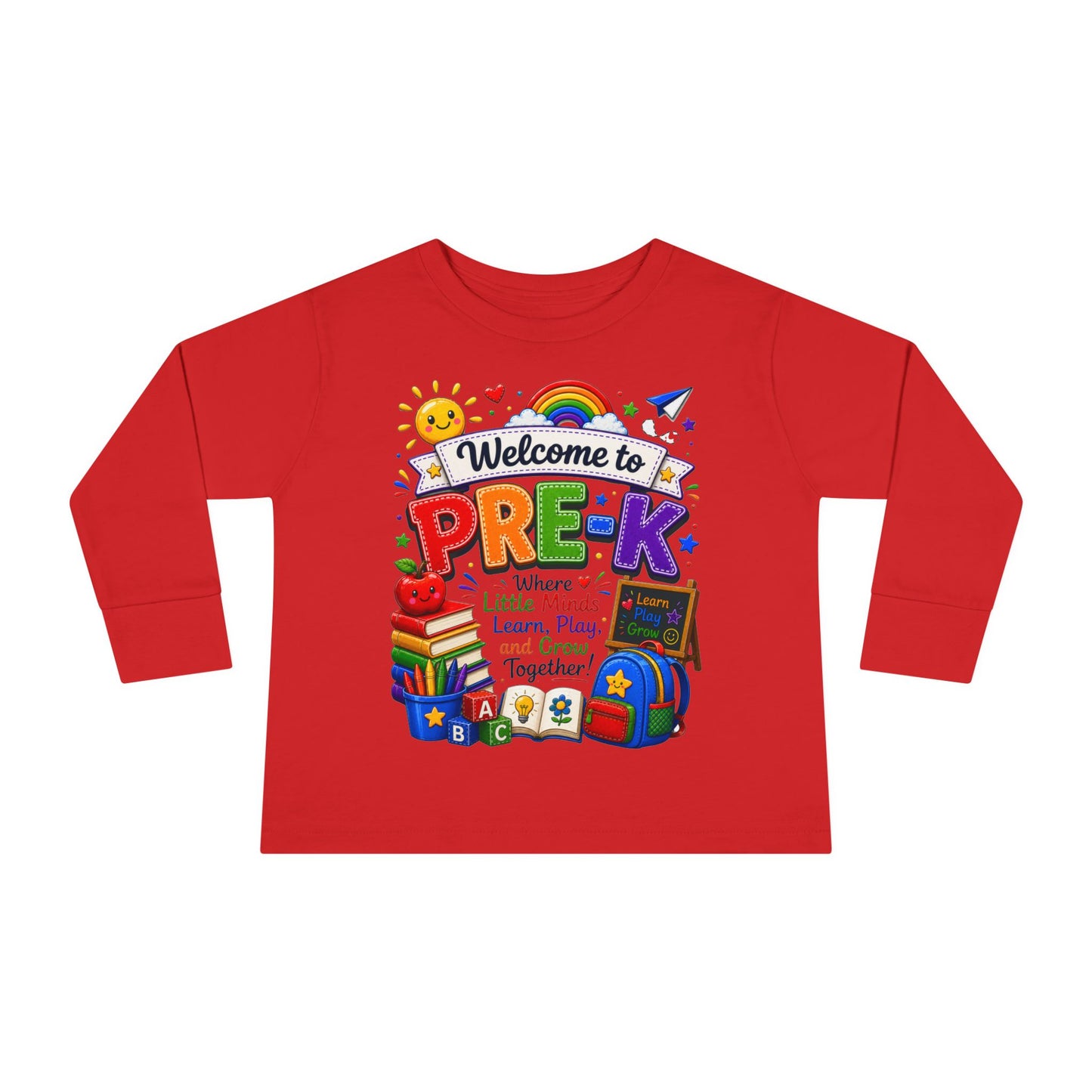 Welcome to Pre-K Toddler Long Sleeve Tee — Cute Back-to-School Preschool Shirt