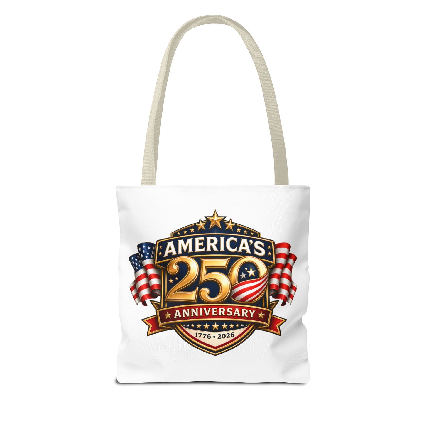 25th Anniversary America Tote Bag — Patriotic 1776–2026 Commemorative Flag Design