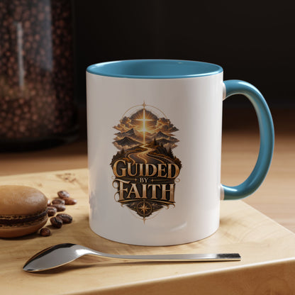 Guided by Faith Coffee Mug — Inspirational Christian Accent Mug (11/15oz)