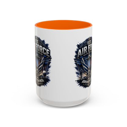 U.S. Air Force Accent Coffee Mug — Military Emblem 11/15oz