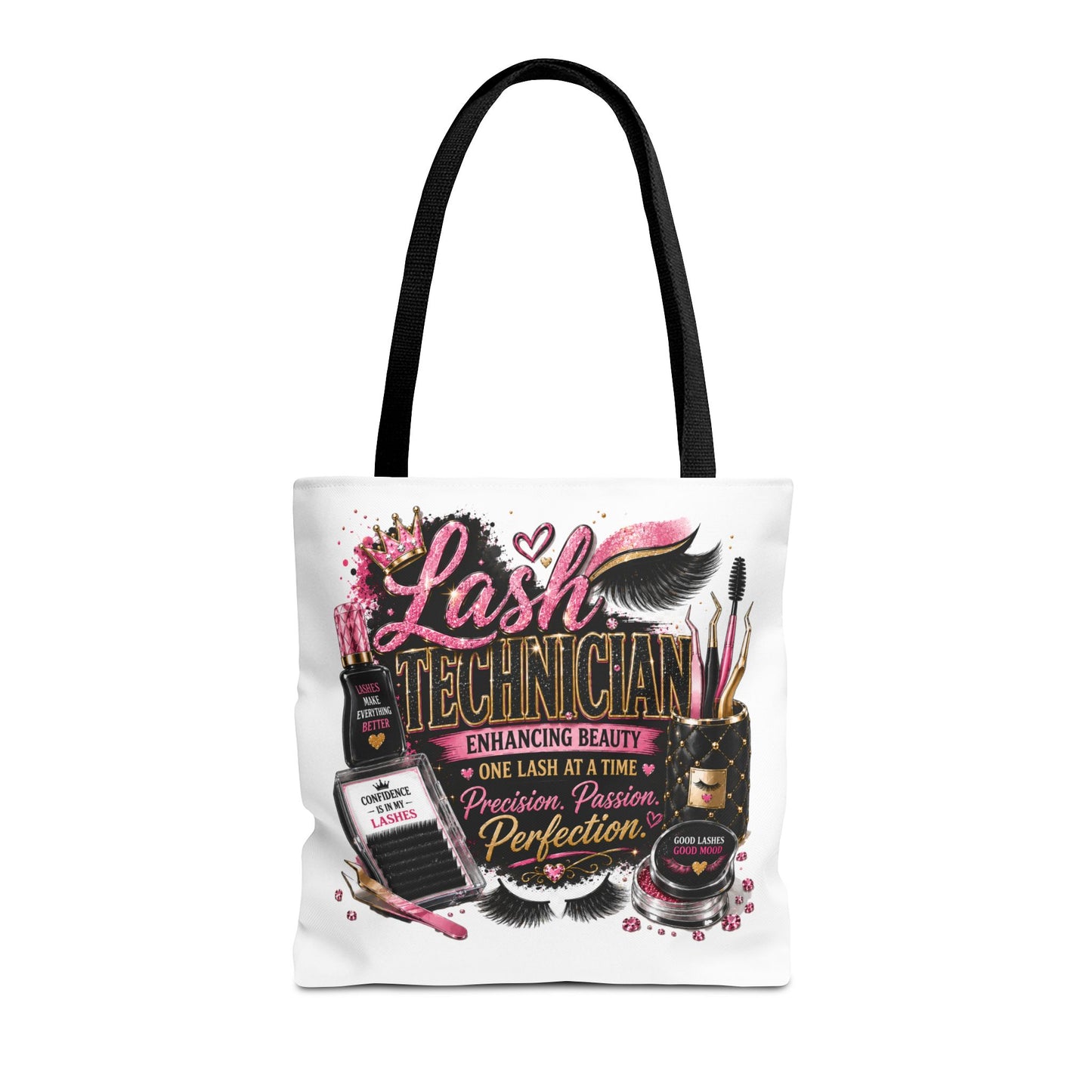 Lash Technician Tote Bag — Glam Beauty Artist Gift, ‘Lash Technician: Enhancing Beauty’ Design