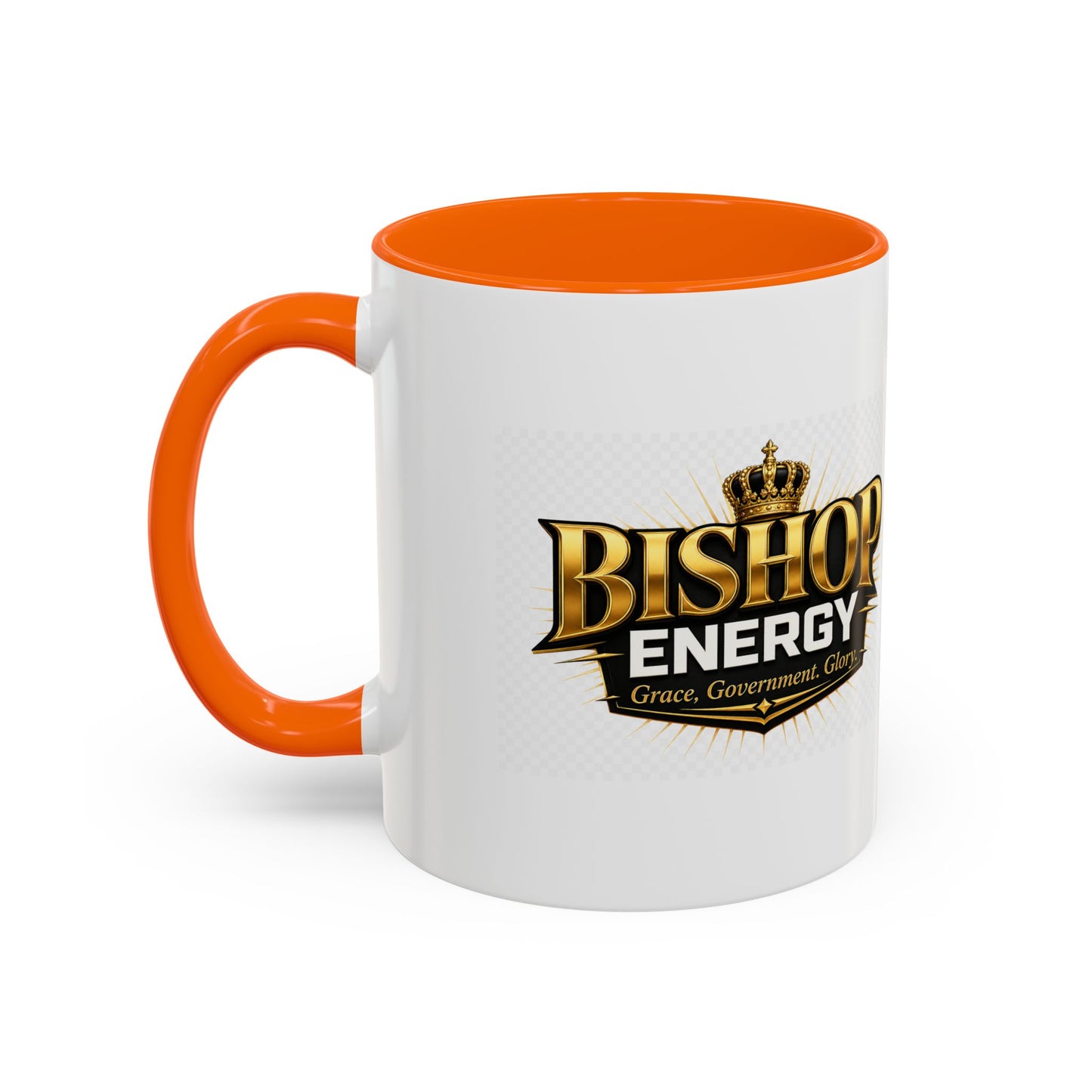 Bishop Energy Coffee Mug — Gold Crown Logo Accent Ceramic Mug (11/15oz)