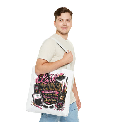 Lash Technician Tote Bag — Glam Beauty Artist Gift, ‘Lash Technician: Enhancing Beauty’ Design
