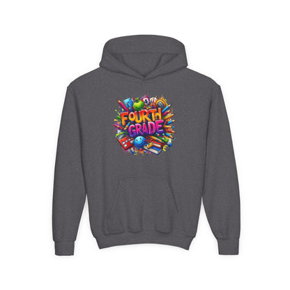 Fourth Grade Youth Hoodie — Colorful Back-to-School Kids Sweatshirt