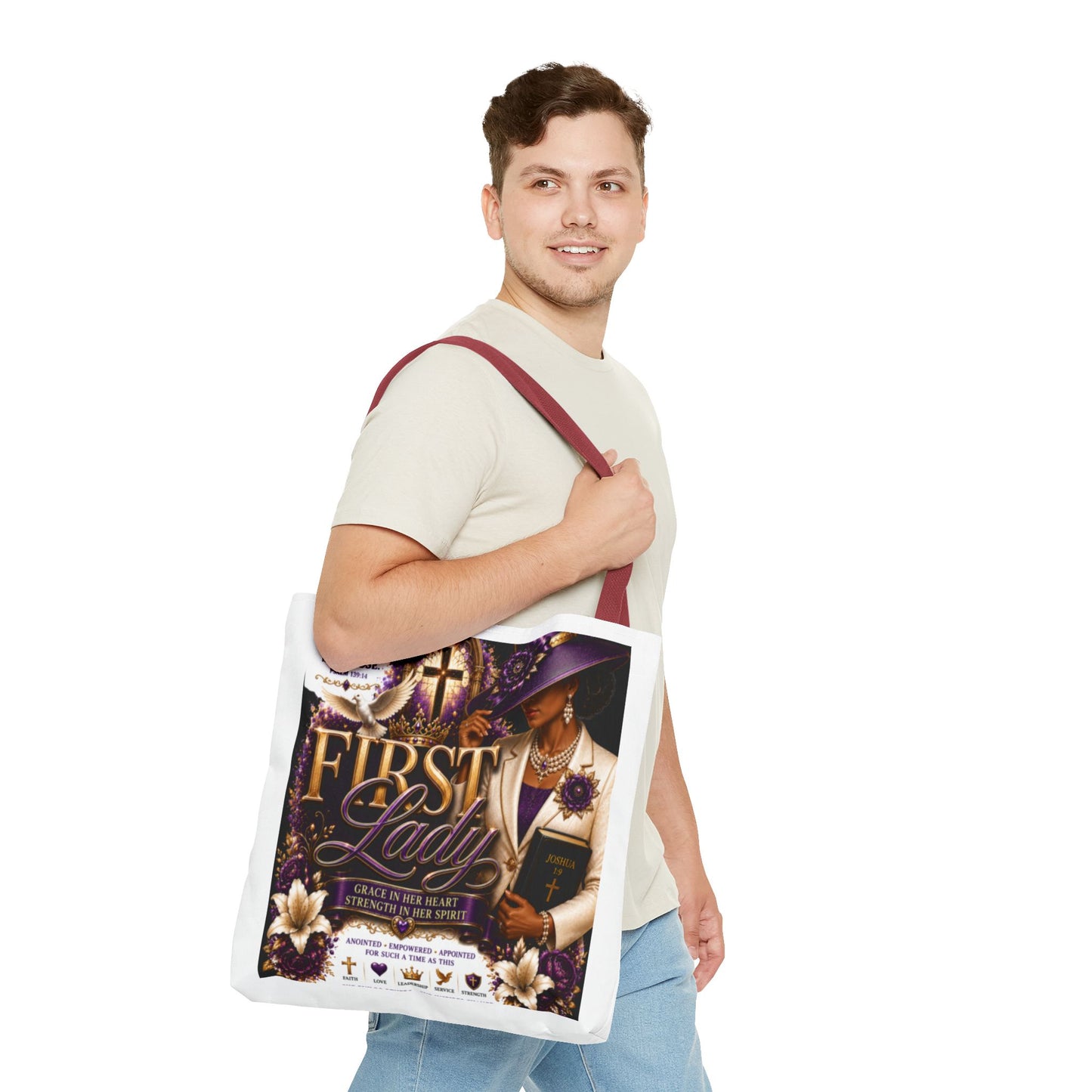 First Lady Christian Tote Bag – Faithful Grace Inspirational Church Purse