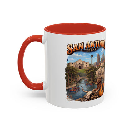 San Antonio Souvenir Coffee Mug – Texas Riverwalk Scenic Accent Mug (11/15oz)