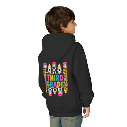 Third Grade Kids Hoodie — Cute Pencil Back-to-School Sweatshirt
