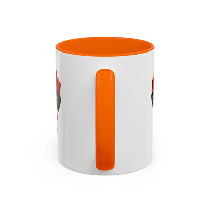 Juneteenth Ribbon Coffee Mug — Black/Red/Green Celebration Accent Mug