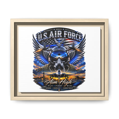 U.S. Air Force 'Aim High' Framed Canvas Print