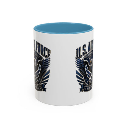 U.S. Air Force Eagle Coffee Mug – "Aim High" Accent Ceramic Mug (11/15oz)