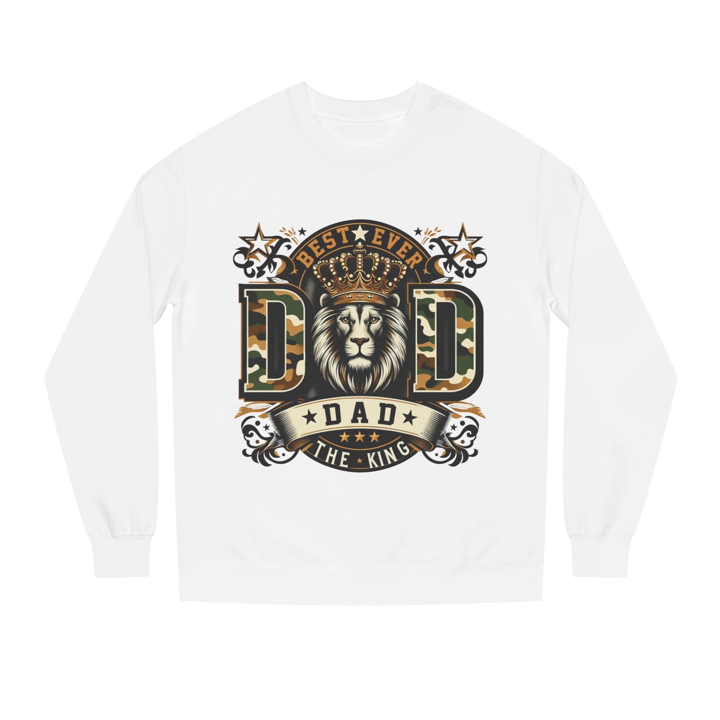 Dad The King Lion Sweatshirt – Best Ever DAD Camouflage Design