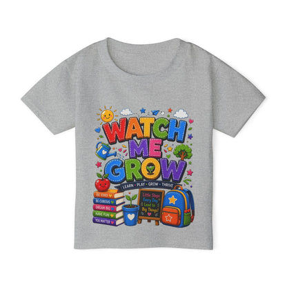 Toddler T-Shirt — "Watch Me Grow" Back-to-School Graphic Tee