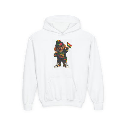 Youth Hoodie — Black Lives Matter Rasta Bear Graphic