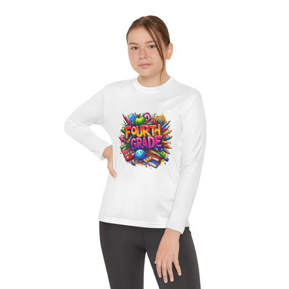 Fourth Grade Long Sleeve Tee — Colorful School Kids Shirt