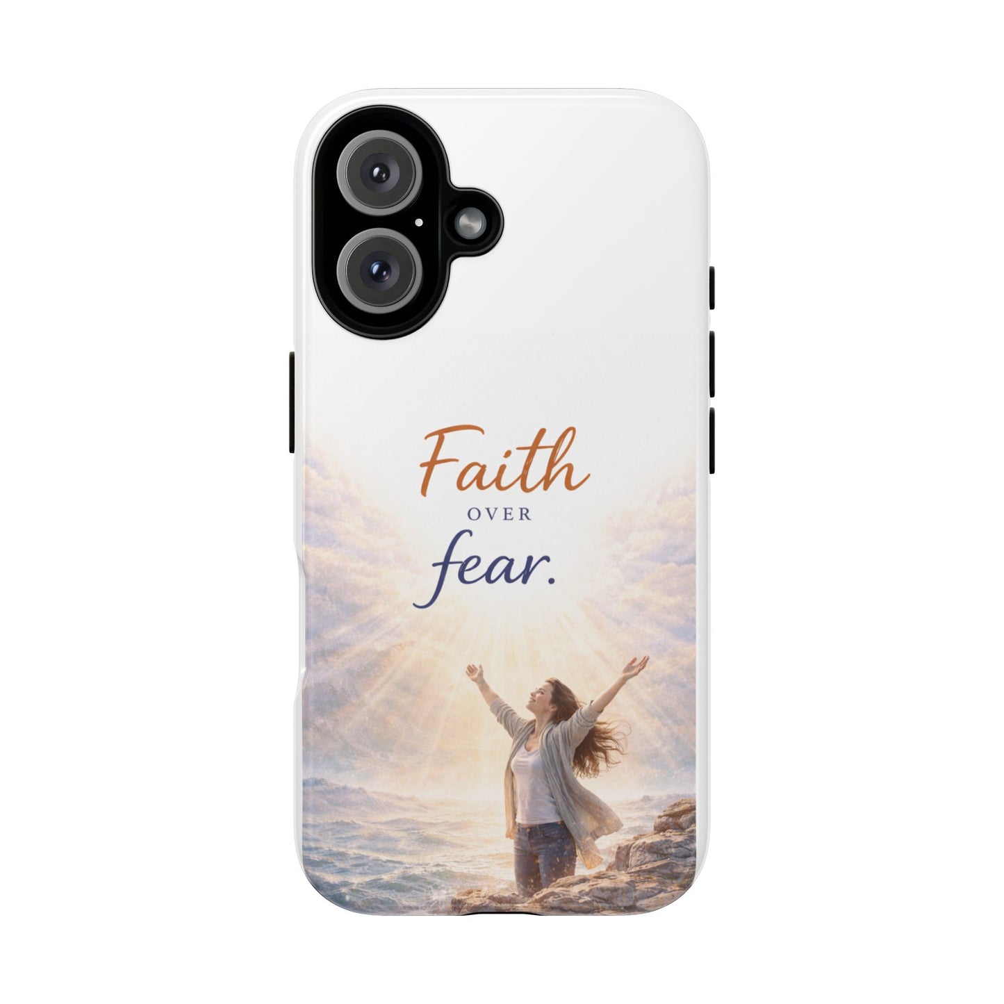 Faith Over Fear Phone Case — Inspirational Christian iPhone Cover