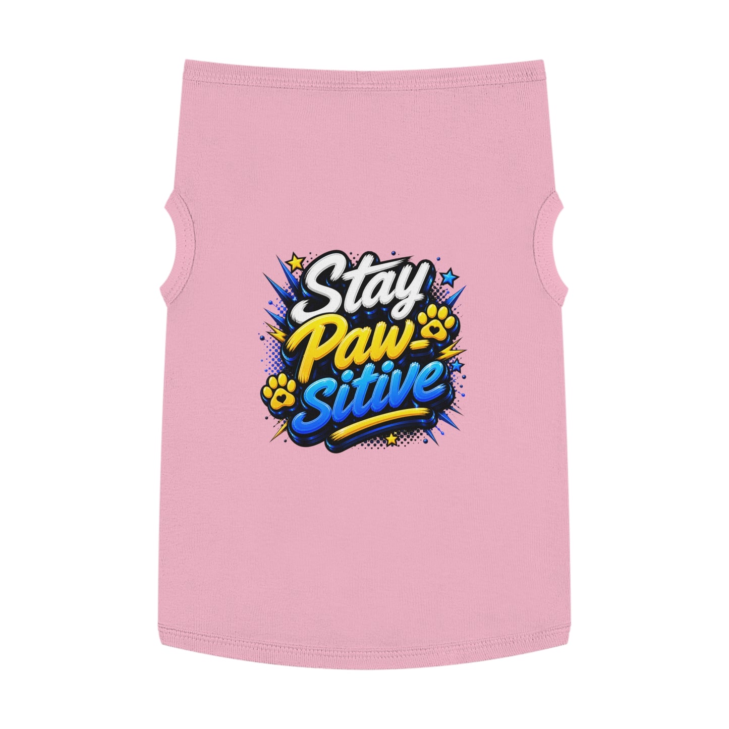 Stay Paw-sitive Pet Tank Top — Positive Paw Print Dog Shirt