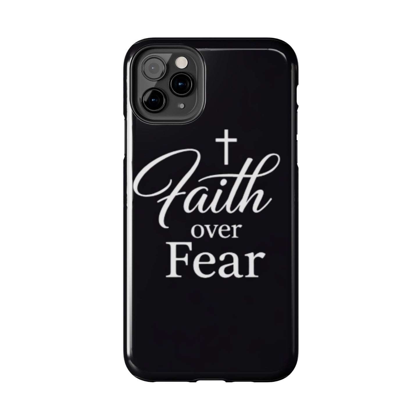 Faith Over Fear Tough Phone Case — Inspirational Christian Cross Phone Cover