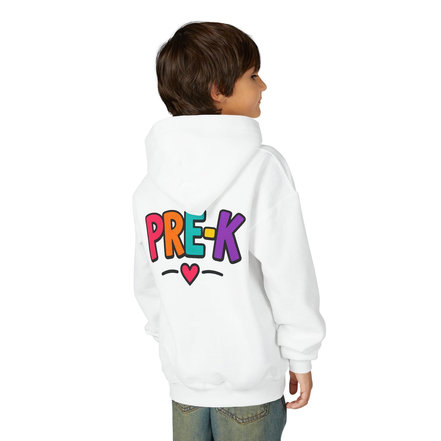 Pre-K Kids Hoodie — Colorful Cute Pre-K School Hooded Sweatshirt for Toddlers