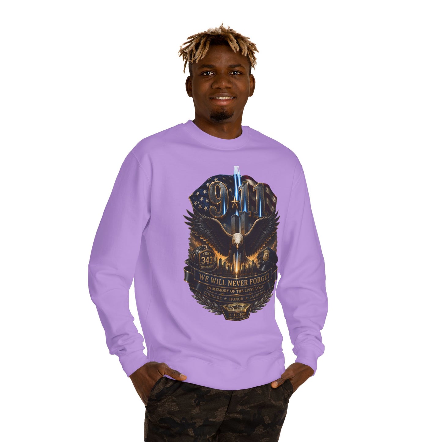 9/11 Memorial Sweatshirt — Never Forget Tribute Crewneck