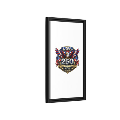 USA 250 Anniversary Framed Canvas — Patriotic Eagle 1776–2026 Wall Art