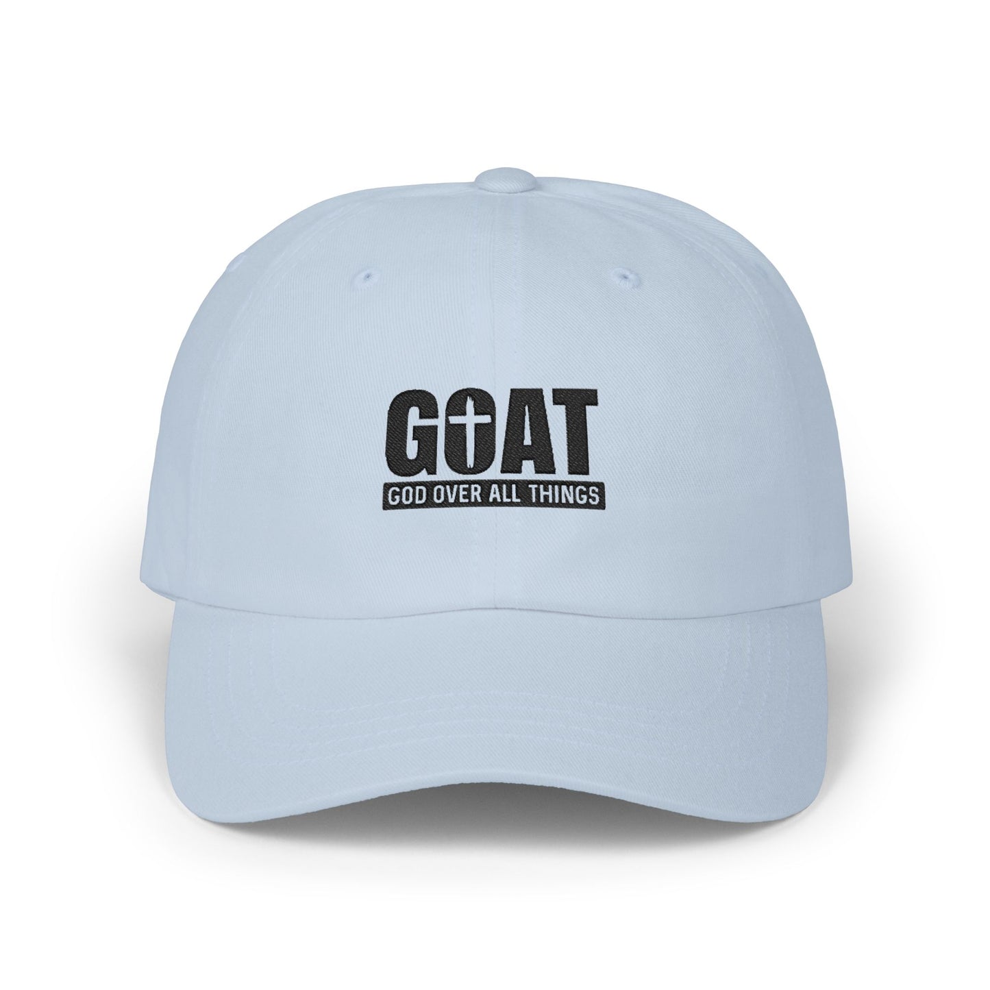GOAT Dad Cap — "God Over All Things" Embroidered Baseball Hat
